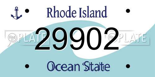 29902 Rhode Island License Plate