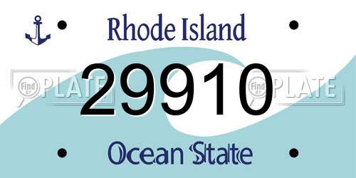 29910 Rhode Island License Plate