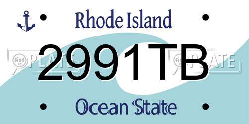 2991TB Rhode Island License Plate