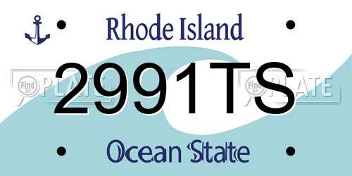 2991TS Rhode Island License Plate