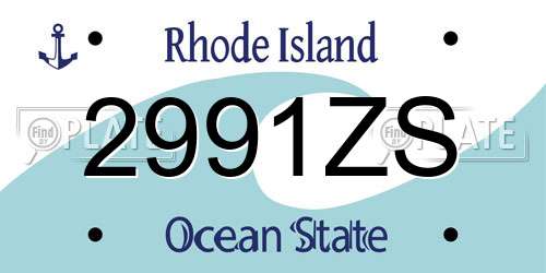 2991ZS Rhode Island License Plate