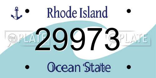 29973 Rhode Island License Plate