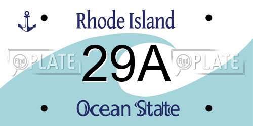 29A Rhode Island License Plate
