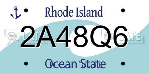 2A48Q6 Rhode Island License Plate