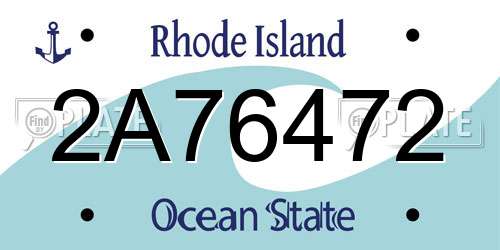 2A76472 Rhode Island License Plate