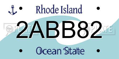 2ABB82 Rhode Island License Plate