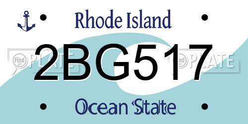 2BG517 Rhode Island License Plate