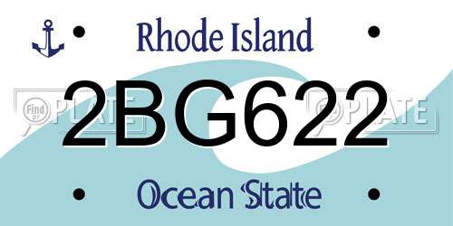 2BG622 Rhode Island License Plate