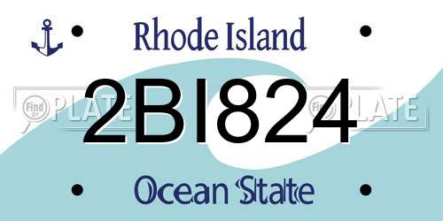 2BI824 Rhode Island License Plate