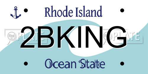 2BKING Rhode Island License Plate