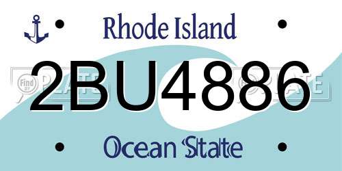 2BU4886 Rhode Island License Plate