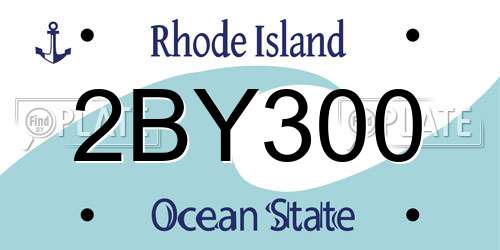 2BY300 Rhode Island License Plate