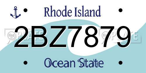 2BZ7879 Rhode Island License Plate