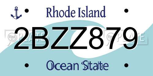 2BZZ879 Rhode Island License Plate