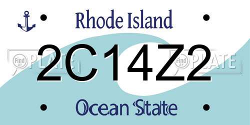 2C14Z2 Rhode Island License Plate
