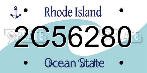 2C56280 Rhode Island License Plate