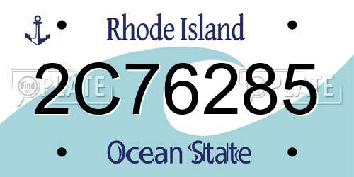 2C76285 Rhode Island License Plate