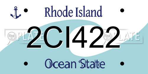 2CI422 Rhode Island License Plate