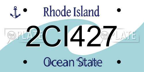 2CI427 Rhode Island License Plate