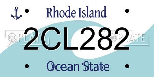 2CL282 Rhode Island License Plate