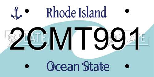 2CMT991 Rhode Island License Plate