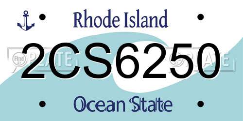 2CS6250 Rhode Island License Plate