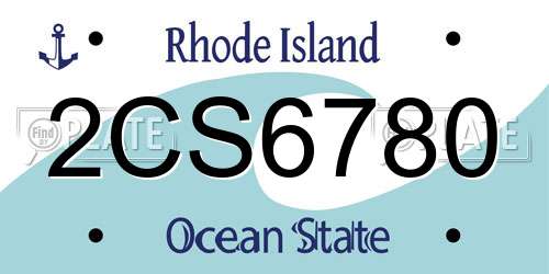 2CS6780 Rhode Island License Plate