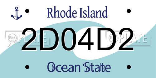 2D04D2 Rhode Island License Plate