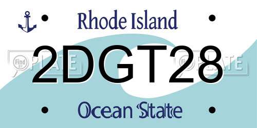 2DGT28 Rhode Island License Plate