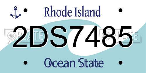 2DS7485 Rhode Island License Plate