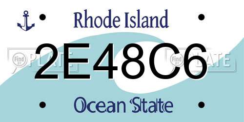 2E48C6 Rhode Island License Plate