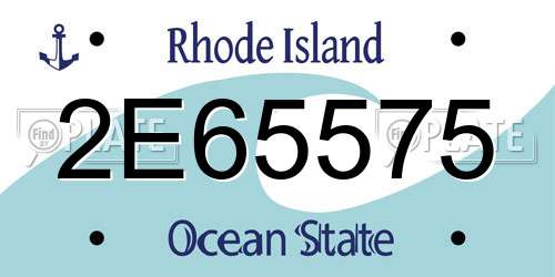 2E65575 Rhode Island License Plate
