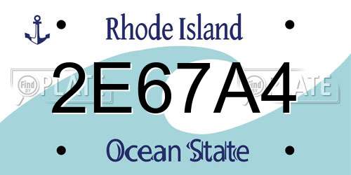 2E67A4 Rhode Island License Plate