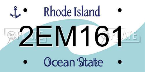 2EM161 Rhode Island License Plate