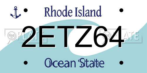 2ETZ64 Rhode Island License Plate
