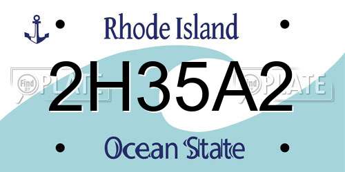2H35A2 Rhode Island License Plate