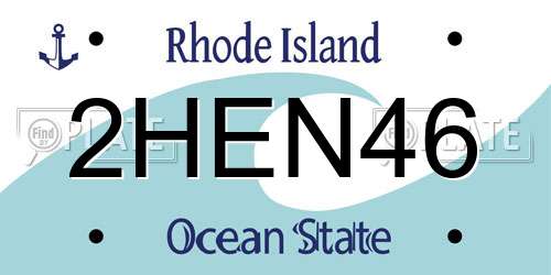2HEN46 Rhode Island License Plate