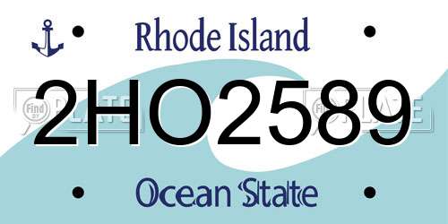 2HO2589 Rhode Island License Plate