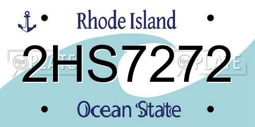 2HS7272 Rhode Island License Plate