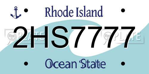 2HS7777 Rhode Island License Plate