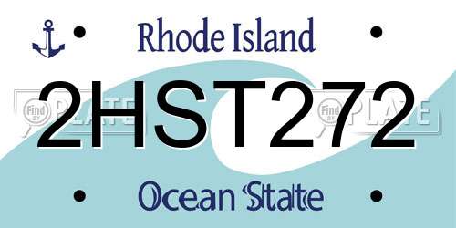 2HST272 Rhode Island License Plate