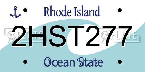 2HST277 Rhode Island License Plate