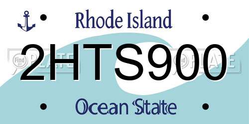 2HTS900 Rhode Island License Plate