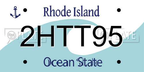 2HTT95 Rhode Island License Plate