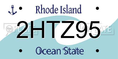 2HTZ95 Rhode Island License Plate