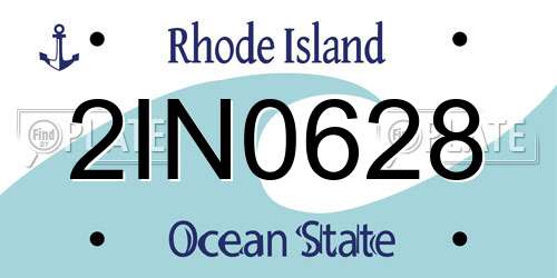2IN0628 Rhode Island License Plate