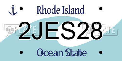 2JES28 Rhode Island License Plate