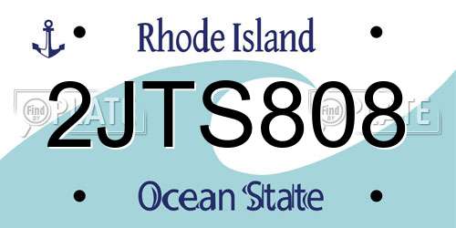 2JTS808 Rhode Island License Plate