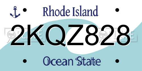2KQZ828 Rhode Island License Plate