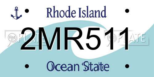 2MR511 Rhode Island License Plate